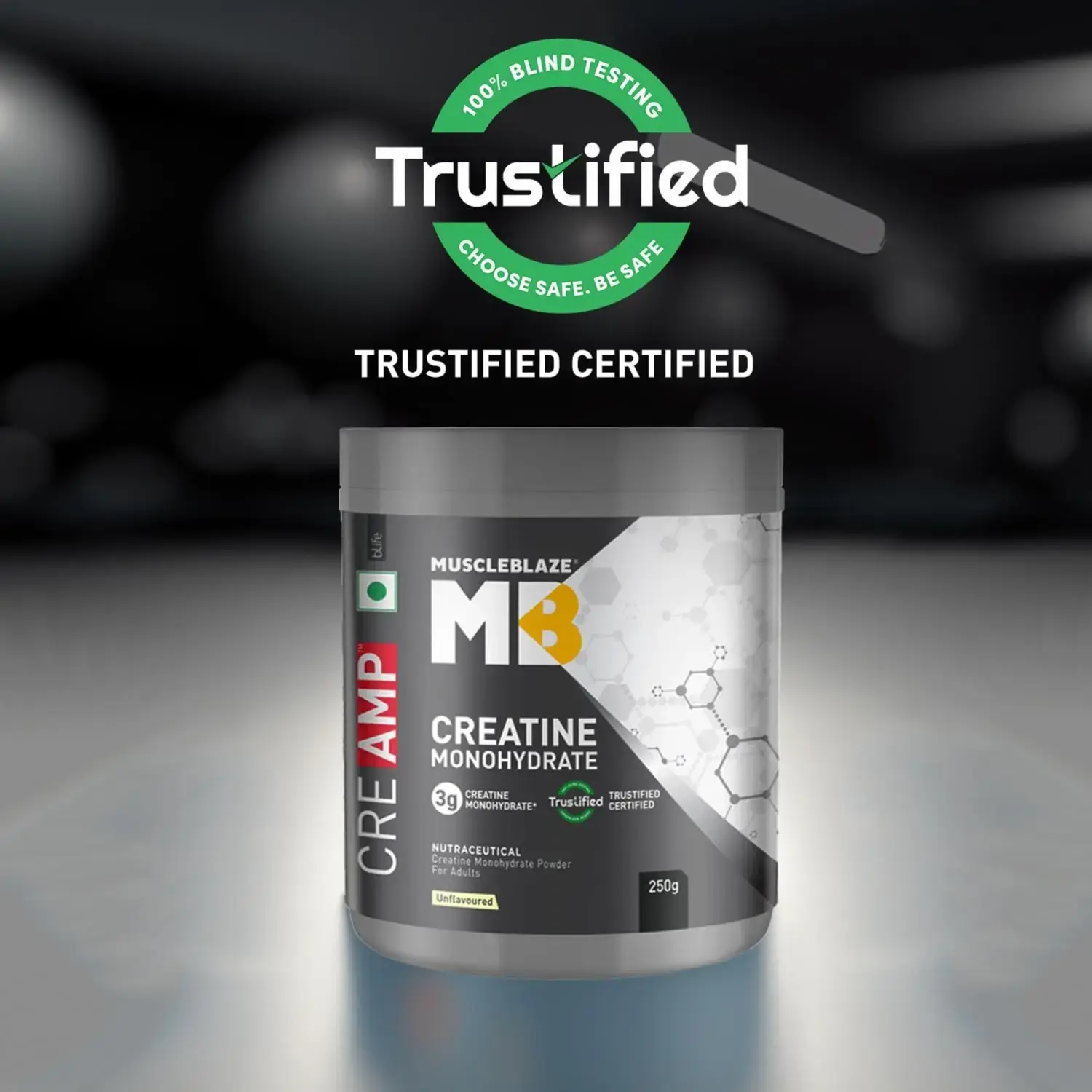 MuscleBlaze Creatine Monohydrate CreAMP 250gram - 1